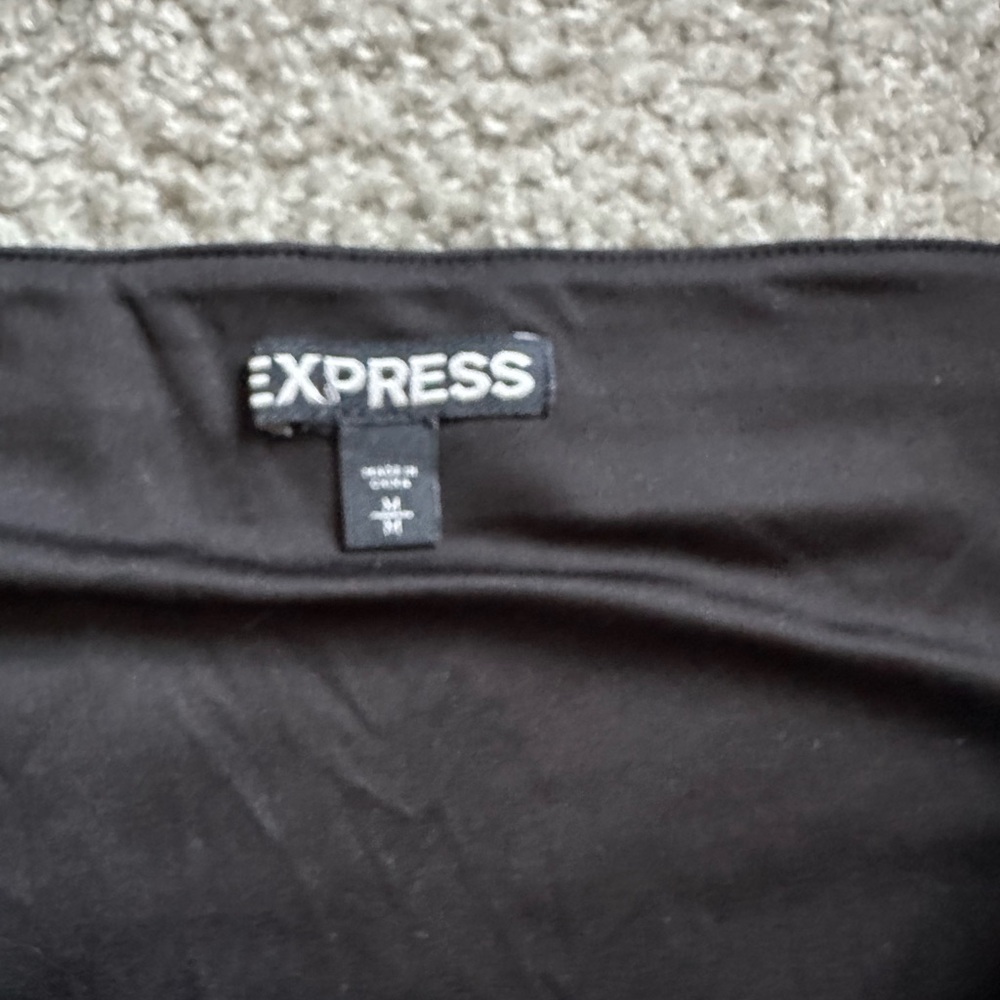 Express Black and Gold Striped Sequin Mini Skirt - Picture 2 of 3